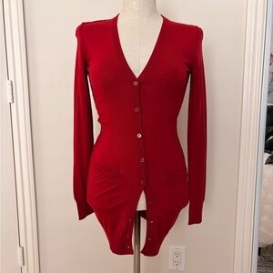 Dolce & Gabbana Vibrant Red Cardigan